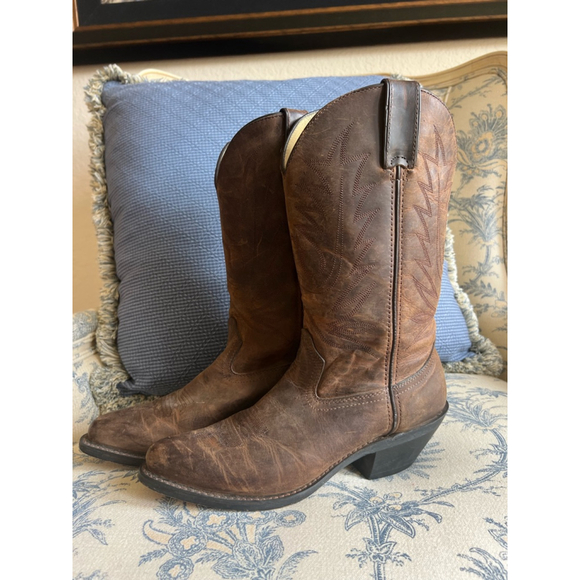 Durango Shoes - Women's Durango Brown Leather Western Boots Size 7.5